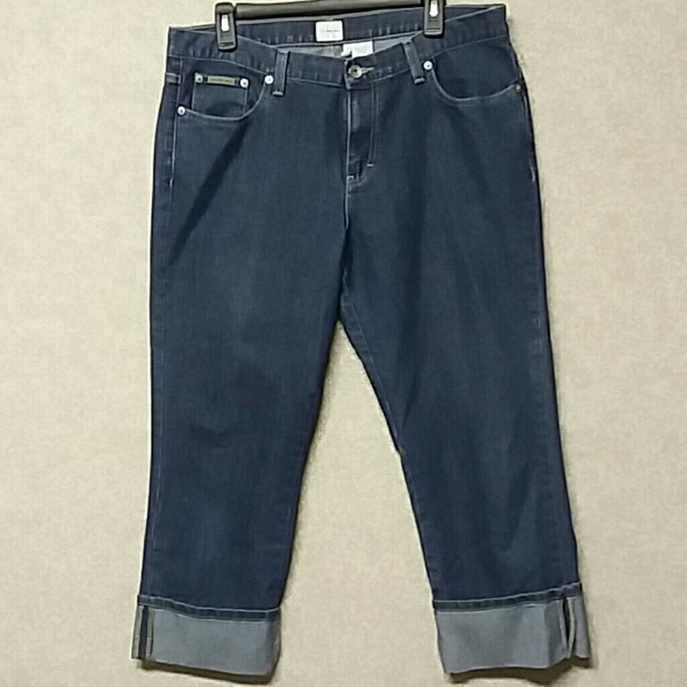 Calvin Klein cropped cuff jeans